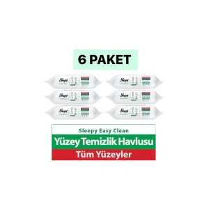 Easy Clean Beyaz Sabun Katkılı Yüzey Temizlik Havlusu 100lü 6 Paket