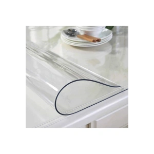 ŞEFFAF MASA ÖRTÜSÜ 1,7 mm 80 cm x 180 cm Kalın Pvc Kaymaz Masa Örtüsü Koruyucu 80 CM X 180 CM