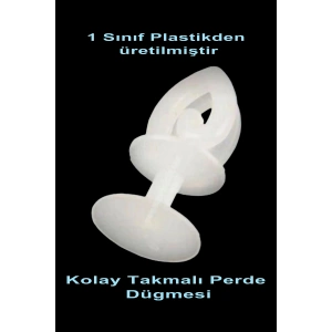 Geçmeli Perde Ve Tül Düğmesi Korniş Halkası(50 Adet) Dikilebilir Özelliğinde