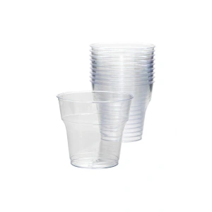 100 Adet Şeffaf Kristal Mika Ekstra Sert Plastik Bardak 180 CC 100lü