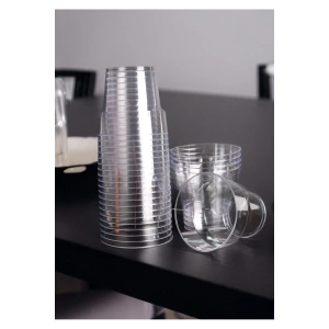 100 Adet Kristal Sert Plastik Şeffaf Pet Bardak 180 CC