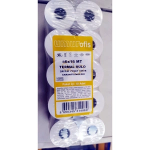 Ofis 56x16 Termal Rulo 1 Paket(10 Adet)