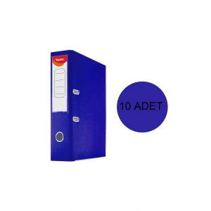 Çıtalı Plastik Geniş Klasör 10lu Kutu Mavi