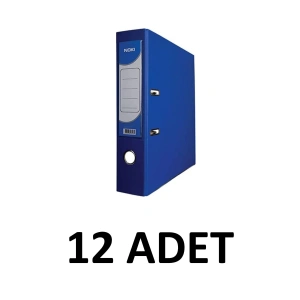 12 Adet Mavi Geniş Plastik Klasör