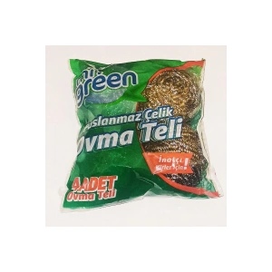 Paslanmaz Çelik Bulaşık Ovma Teli (4 Adet)