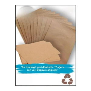 Kraft Saman Kağıdı Paketleme Hobi Etiket Kağıdı 70 gram 10 Adet 70 X 100 Ebatında (0,49KG)