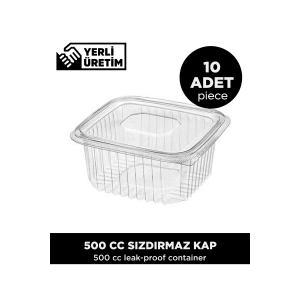 500 CC Sızdırmaz Kap - 10 Adet