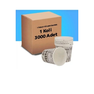 7 Oz Karton Bardak 3.000 Adet Koli Sizdirmaz Otomat Makinesi Uyumludur