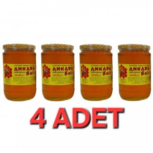 4 X 850gr Aoç Bal Atatürk Orman Çiftliği Ankara Balı Süzme Çiçek Bal 3400 Gram