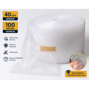 Balonlu Naylon Patpat 40 cm x 100 Metre Kargo Paketleme Ambalajı