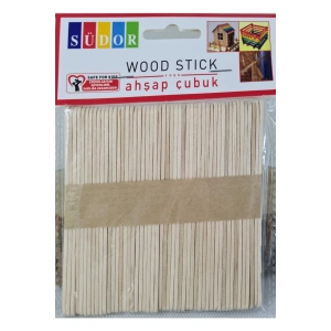 Ahşap Çubuk Dar, Dondurma Çubuğu, Çocuk Elişi Malzemesi 50 Adet