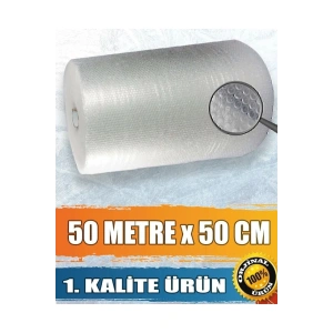 Balonlu Naylon 50 Cm X 50 Metre Ambalaj Taşınma Naylonu Patpat Pıtpıt