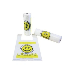 40 Rulo (4 Koli) Toptan Baskılı Gülen Yüz Rulo Poşet Büyük Boy