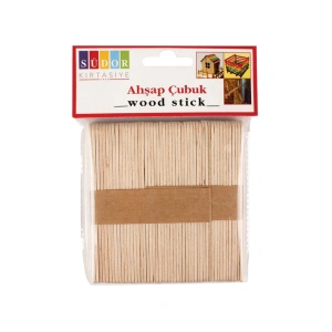 Bs68 Ahşap Çubuk Küçük Dondurma Çubuğu 50 Li