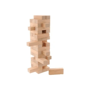 Büyük Boy Doğal Ahşap Denge Oyunu Kule Oyunu 54 Parça