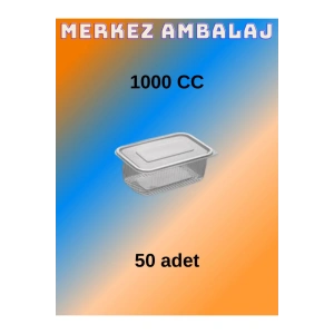 Buzdolabı Saklama Kabı Plastik Sızdırmaz Kap 1000gr 50 Adet