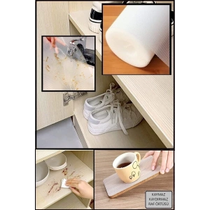 Eva Kaymaz Pıtırcık Raf Örtüsü 45cm X 10 Metre Şeffaf Kaymaz Raf Dolap Içi Ve Çekmece Içi Örtü