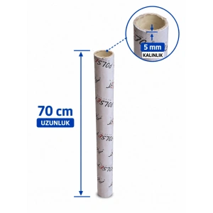 EXTRA KALIN Karton Koli Rulosu Silindir Karton Tüp Dayanıklı Ambalaj Borusu Poster, Streç, Naylon Sarma İçin