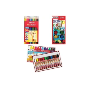 Fatih 12li Kuruboya + Suluboya + Pastel Boya Seti