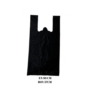 Hışır Kalın Siyah Atlet Poşet Büyük Boy 1 Kg