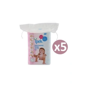 I?pek Maxi Pamuk Bebek Temizleme Pamuğu 60lı * 5li Paket