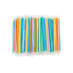 Jelatin Sargılı Renkli Pipet Körüklü Pipet 100 Lü