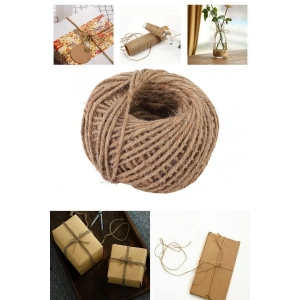 Jüt Kendir Ip Hediye Paketleme Ve Süsleme Ipi 100 Gram 1 Adet Urgan Kahverengi Hasır Ip