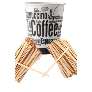 Karton Bardak 7oz Adet :1000+ahşap Karıştırıcı Poşet Adet :1000