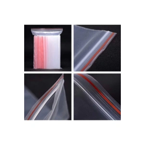 50 Adet Kilitli Torba Şeffaf Poşet 10x12 Kına Çerez Kuruyemiş Naylonu