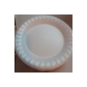 Beyaz Köpük Tabak Yuvarlak 10 Adet Kullan At Piknik Tabağı