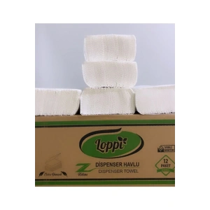 Loppi Z Katlama Dispanser Kağıt Havlu Peçete 200lü 4 Paket 800 Adet