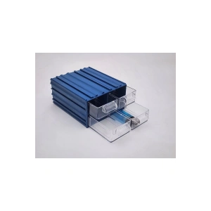 Plastik 4 Şeffaf Çekmeceli Kutu Küçük Organizer Çekmece