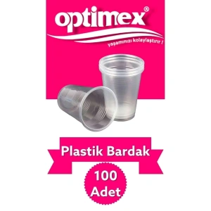 Plastik Büyük Bardak 100 Adet