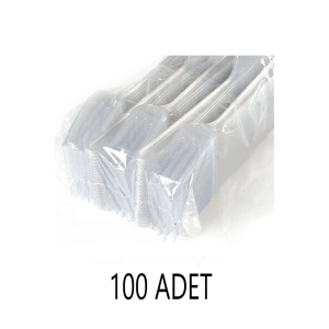 Plastik Lüks Sağlam Çatal 100 Adet Piknik Paket Organizayson Çatalı