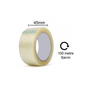 Şeffaf Koli Bandı 45 Mm X 100 Metre (yüksek Yapıştırma Kaliteli B