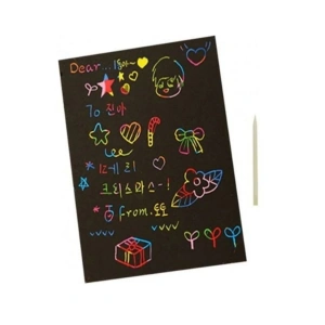 Sihirli Gökkuşağı Kazımalı Kağıt A4 10lu Paket