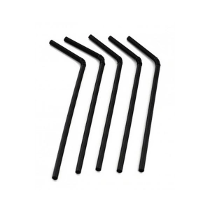 Siyah 100lü Körüklü Frozen Kokteyl Pipet