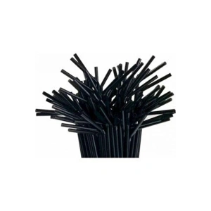 Siyah Körüklü Pipet 21,5 Cm Pk:200 Lü 5 Mm Çap