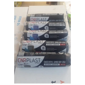 Siyah Rulo Çöp Poşeti Kalın Dayanıklı 80x110 5 Rulo 50 Adet J 350