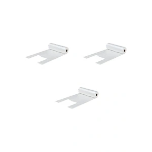 Tek Kullanımlık Market Atlet Torba Poşet - Orta Boy - Şeffaf - 200 Adetlik 3 Rulo / 600 Torba