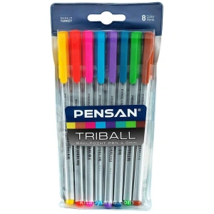 Triball Tükenmez Kalem Renkli 8li Set