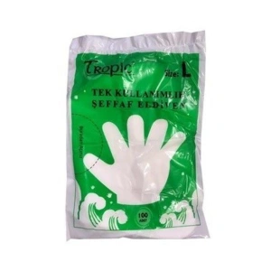 Tropic Tek Kullanımlık Şeffaf (poşet) Eldiven 100lü