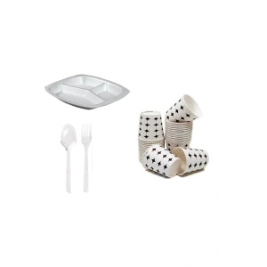 Üç Göz Tabak Seti 50li (TABLDOT ÇATAL BARDAK)