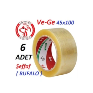 Vege Koli Bandı 45x100 Şeffaf (bufalo) - 6 Adet
