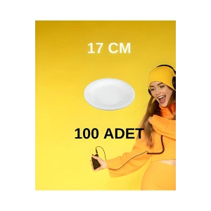 Yaş Pasta 17 Cm Köpük Tabak 100 Adet Pipet Hediyeli Kek Kurabiye Çerez Parti Yaş Pasta