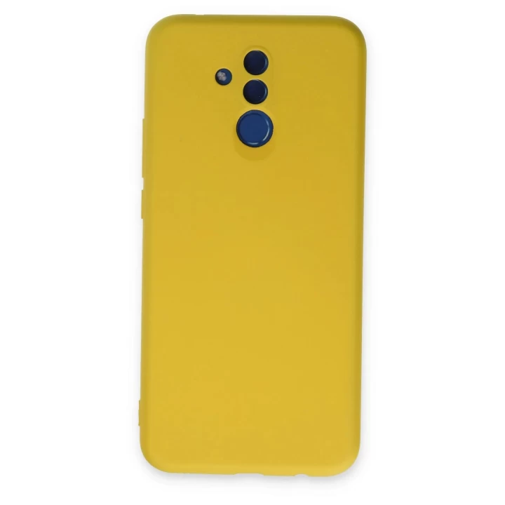 Huawei Mate 20 Lite Kılıf Nano içi Kadife Silikon - Sarı