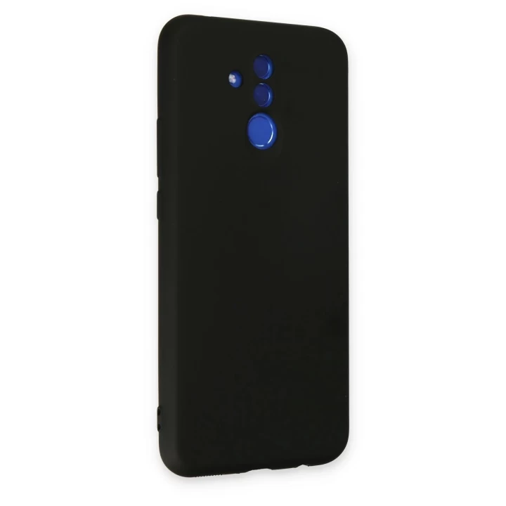 Huawei Mate 20 Lite Kılıf Nano içi Kadife Silikon - Siyah