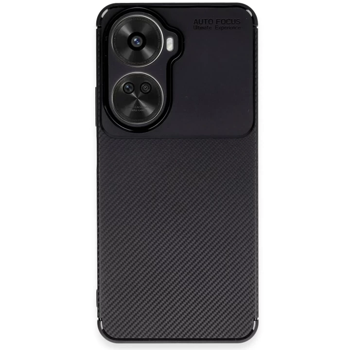 Huawei Nova 12 SE Kılıf Auto Focus Karbon Kapak - Siyah
