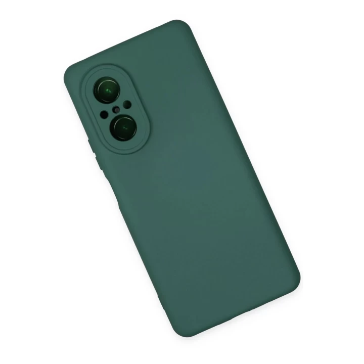 Huawei Nova 9 SE Kılıf Nano içi Kadife Silikon - Koyu Yeşil