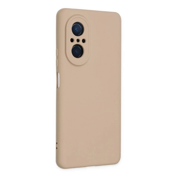 Huawei Nova 9 SE Kılıf Nano içi Kadife Silikon - Pudra